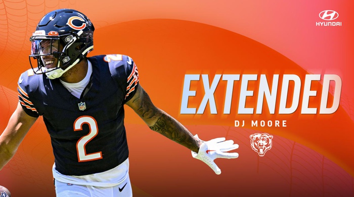 Chicago Bears and DJ Moore renew contract for more than 100 million dollars