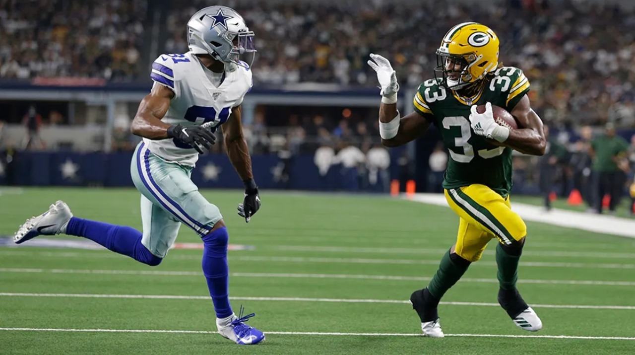 Aaron Jones rompe marca histórica de Green Bay Packers con sus anotaciones ante Dallas Cowboys