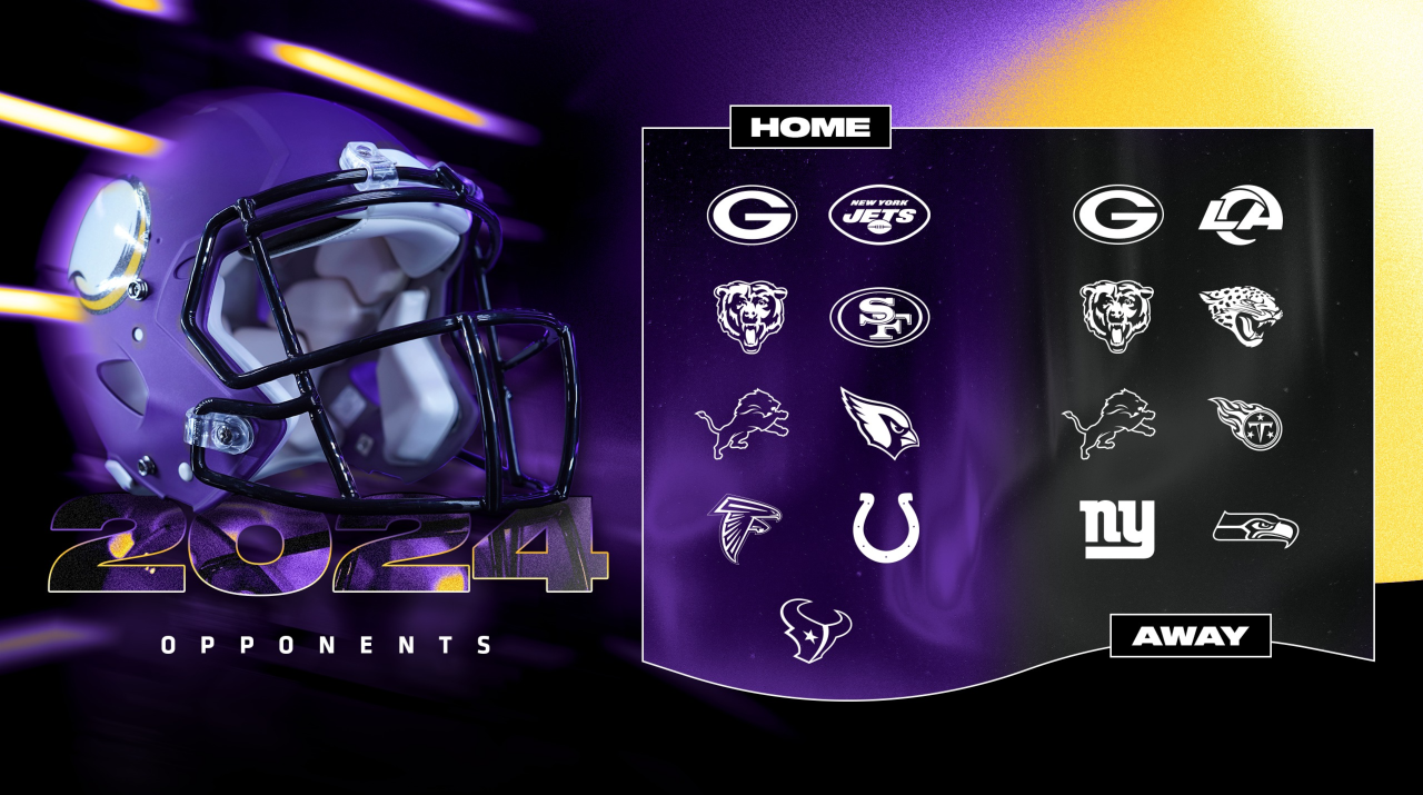 ¿Quiénes serán los rivales de Minnesota Vikings en la temporada 2024 de la NFL?