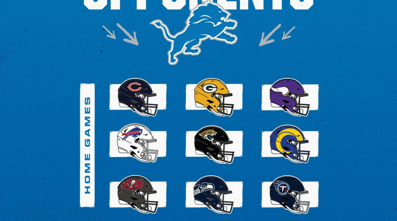 ¿Quiénes serán los rivales de Detroit Lions en la temporada 2024 de la NFL?