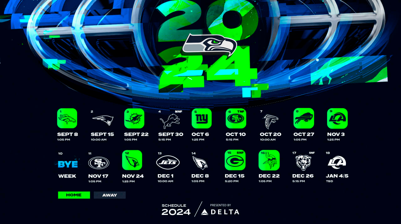 ¿Quiénes serán los rivales de Seattle Seahawks en la temporada 2024 de la NFL?