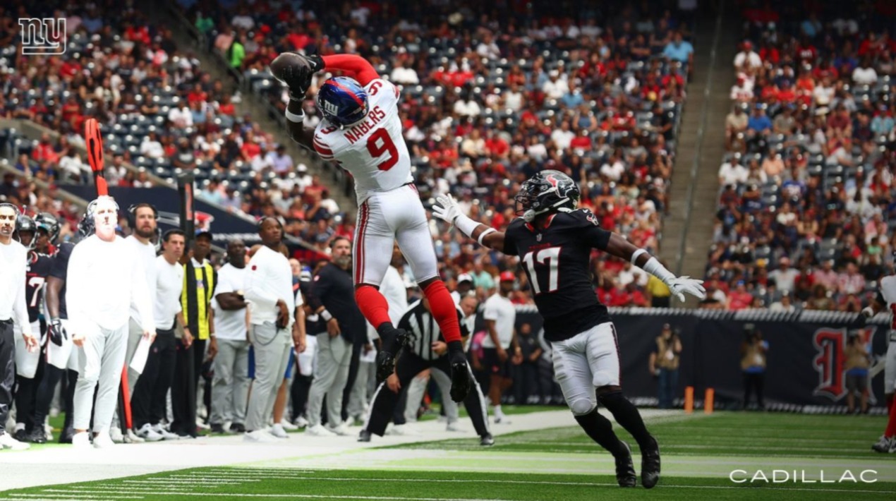 Malik Nabers, WR de New York Giants, siente que su química con Daniel Jones mejora día a día