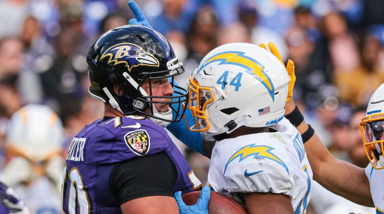 Los Angeles Chargers vs. Baltimore Ravens, por la Semana 12 de la NFL: día, horario y cómo ver