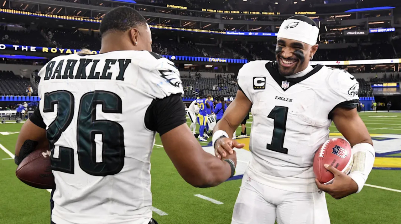 Jalen Hurts y Saquon Barkley logran un récord conjunto en la victoria de Philadelphia Eagles sobre Los Angeles Rams